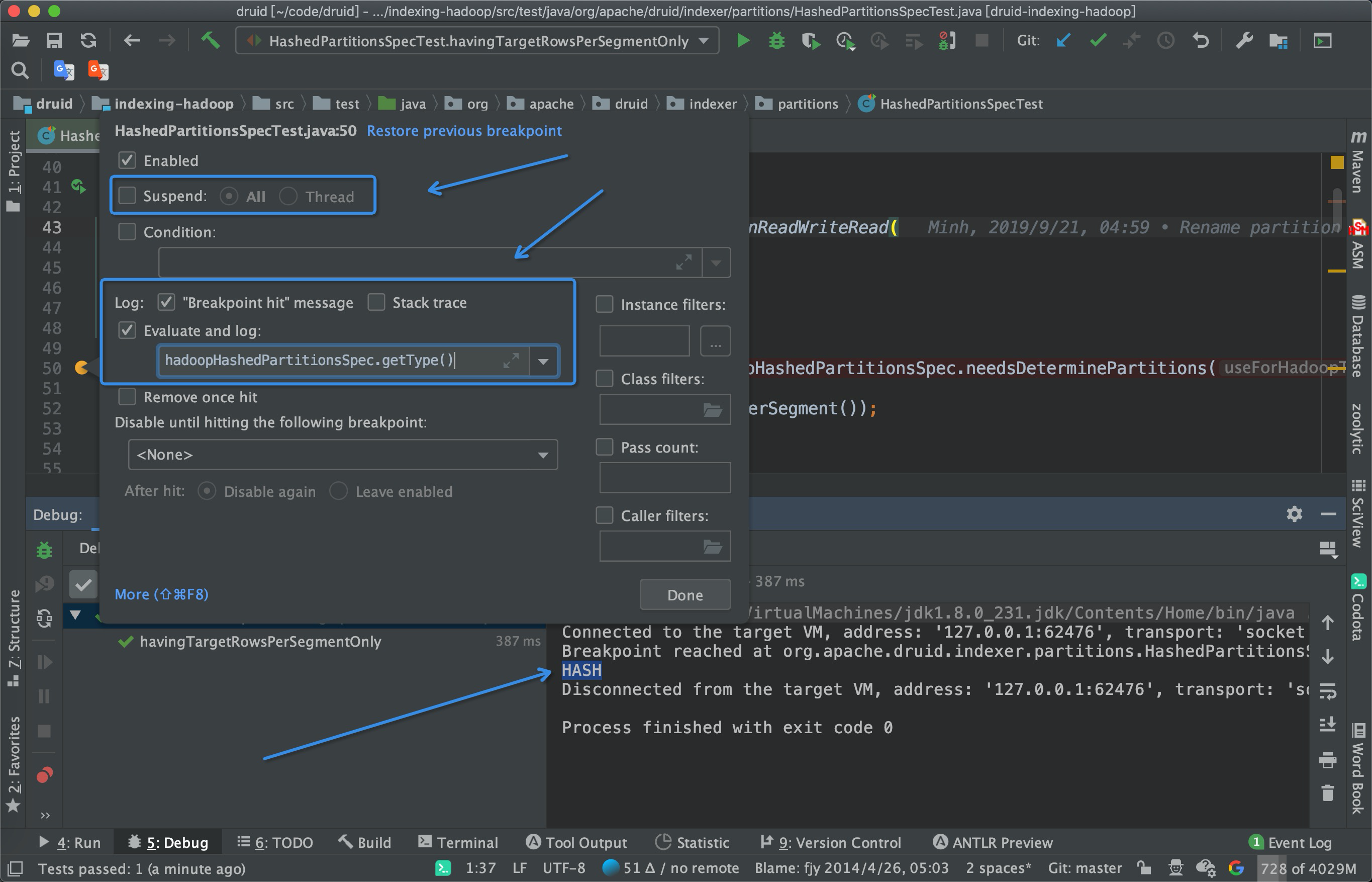Debug without pause in Intellij IDEA