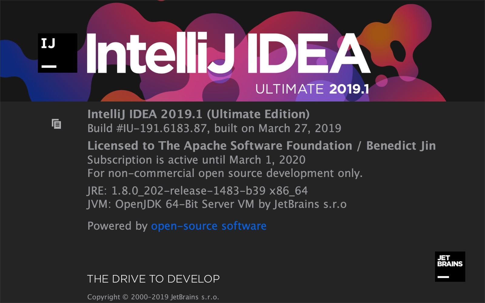 JetBrains All Products Pack license for ASF Committers